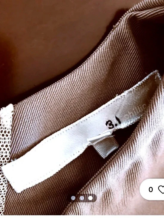 NWOT 3.1 Phillip Lim 100% Wool Silk Draped Flutter Sleeve Shift Dress Taupe - Picture 3 of 7